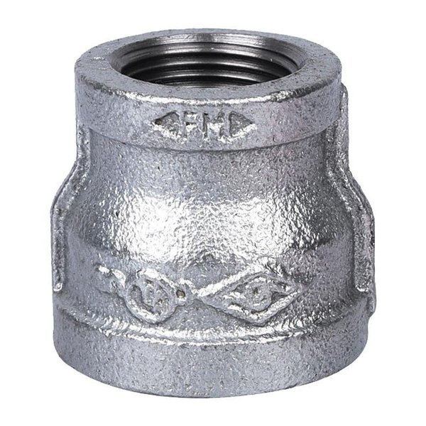 Prosource Exclusively Orgill Reducing Pipe Coupling, 1 x 34 in, Threaded, Malleable Steel, SCH 40 Schedule 24-1X3/4G